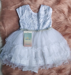 Vestido de batizado bebê branco - comprar online