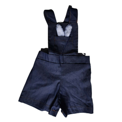 Jardineira romper Jeans Bebe menino Coelhinho - Pascoa - loja online