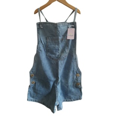 Jardineira Jeans Infantil nó