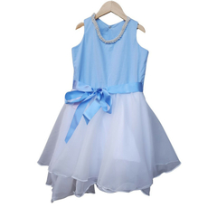 Vestido Luxo kelly Azul e branco