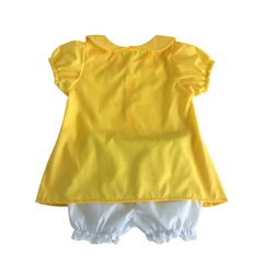 Fantasia Conjunto Infantil Menina Melancia Amarelo e Branco - loja online