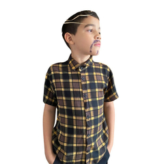 Camisa Infantil Xadrez Viscolino caipira diversas cores - Kimimo Kids