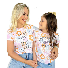 Kit blusas mae e filha Mãe Melhor amiga na internet