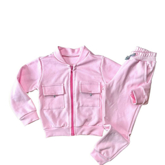 Conjunto Moletom Rosa bebê