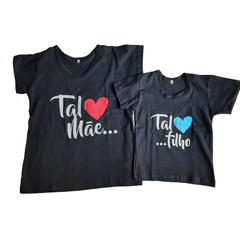 Kit blusas tal mãe tal filho preta - comprar online