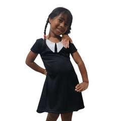 Fantasia Infantil Vanda - Vestido Preto e gola Branca - loja online