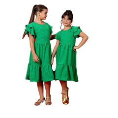 Vestido Verde Natal festas amarração - loja online