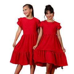 Vestido Vermelho Natal festas amarração - loja online