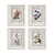 Kit 4 Quadros Decorativos Vintage Flores Coloridas C Vidro