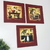 Quadros Decorativos Cozinheiros Vermelho sem Vidro Kit c 3