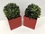 Cachepô Vaso Decorativo Vermelho c Planta Artificial Kit c 2 - comprar online