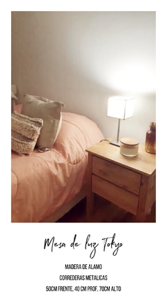 COMBO 3 “2 mesas de luz tokyo & banco pie de cama”