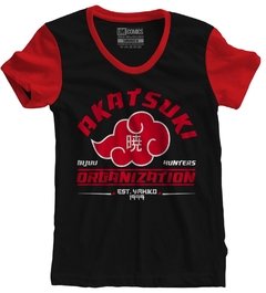Camiseta Feminina Akatsuki Naruto Shipuuden