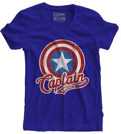 Camiseta feminina Capitão América Escudo