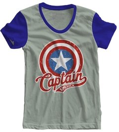 Camiseta feminina Capitão América escudo - comprar online
