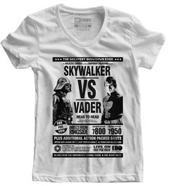 Camiseta Baby Look Skywalker vs Vader Star Wars