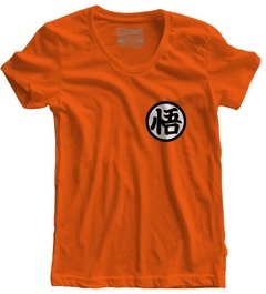 Camiseta feminina Dragon Ball Goku Kanji