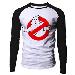 Camiseta manga longa Caça-Fantasmas Ghostbusters raglan