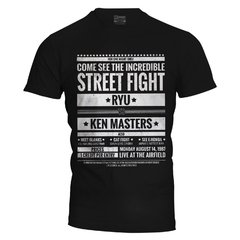 Camiseta masculina Street Fighter Poster