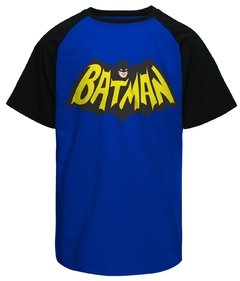 Camiseta masculina Batman logo vintage raglan na internet