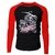 Camiseta masculina manga longa raglan SOA Sons of Anarchy