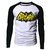 Camiseta masculina Manga longa raglan Batman vintage logo