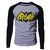 Camiseta masculina manga longa raglan Batman logo vintage Live Comics