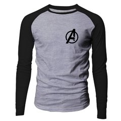 Camiseta masculina manga longa raglan Vingadores Avengers - comprar online