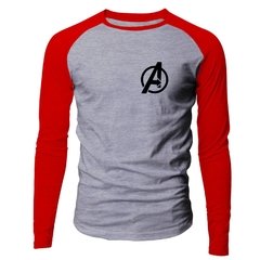 Camiseta masculina manga longa raglan Vingadores Avengers - Live Comics Geek Store