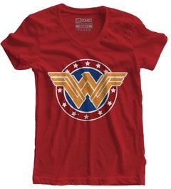 Camiseta feminina Mulher Maravilha Logo - comprar online