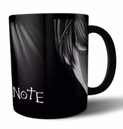 Caneca de porcelana preta Death Note L x Kira - comprar online
