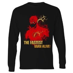 Camiseta Manga Longa The Flash -The fastest man alive