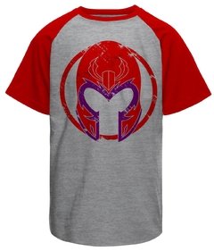 Camiseta masculina Raglan Magneto - Live Comics Geek Store