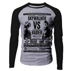 Camiseta Manga Longa Raglan Skywalker vs Vader Star Wars - comprar online
