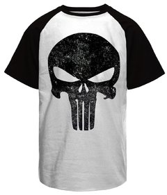 Camiseta masculina Raglan Justiceiro