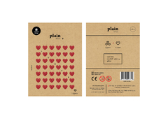 Sticker glitter 10*13 cm corazones Plain