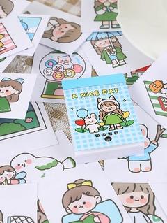 Mini block sticker papel washi x 50 hojas Nenita Kawaii