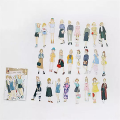 Pack Stickers chicas Wen Long serie D - comprar online