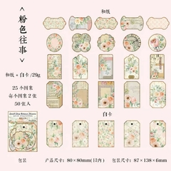 Pack 50 Stickers Washi Between Flowers