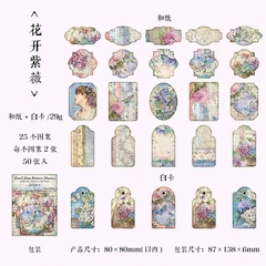 Pack 50 Stickers Washi Between Flowers - Casa Washi