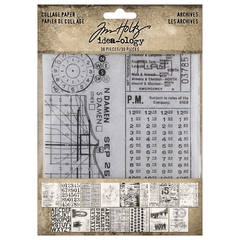 Tim Holtz Idea-ology Collage Paper Archives 30/Pkg (366)
