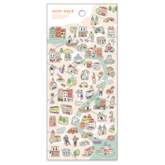 Plancha Stickers washi Town Map 
