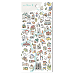 Plancha Stickers washi Town Map 
