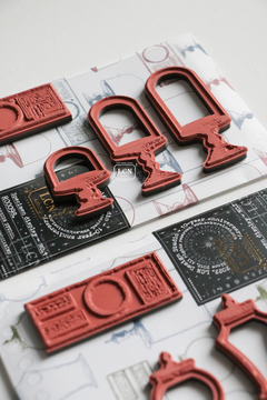 Specimen dislpay mounted rubber stamps by LCN