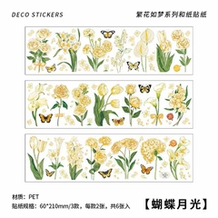 Pack 6 tiras stickers PET Spring Dream