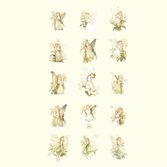 Pack de 30 Stickers PET Elves in Flowers