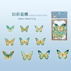Set de 20 stickers holo y dorado Boundless Butterflies Series