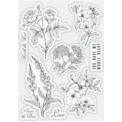 Craft Consortium A5 Clear Stamps Belle Fleur