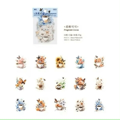 Pack 30 stickers PET Coffee Cottage Story - comprar online