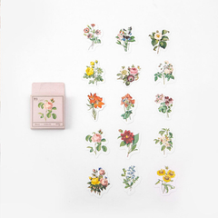 Stickers Cajita Flores Vintage (caja nude rosa) (1001) - comprar online